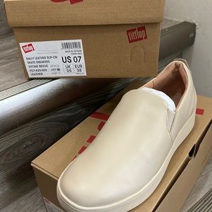 Brandnew Fitflop Rally Leather Slip On Skate Sneakers